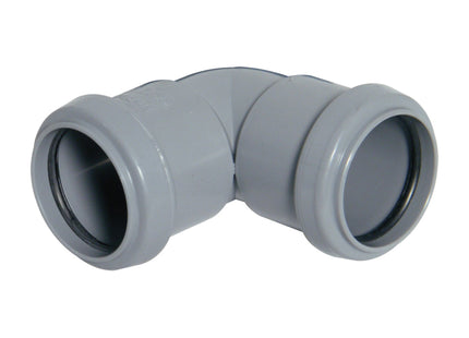 FloPlast Push Fit Waste 90Degree Knuckle 50mm Grey