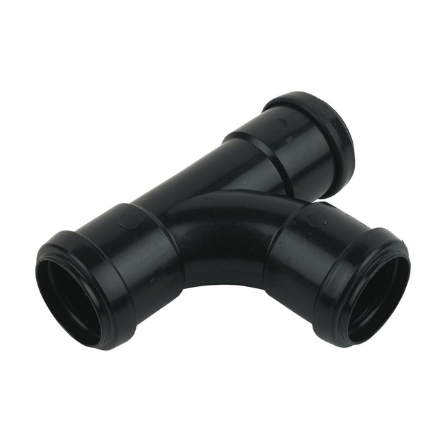 FloPlast Push Fit Waste Tee 32mm Black