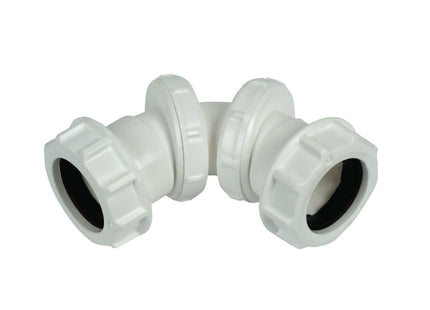 FloPlast Compression Waste Adjustable Bend 32mm White