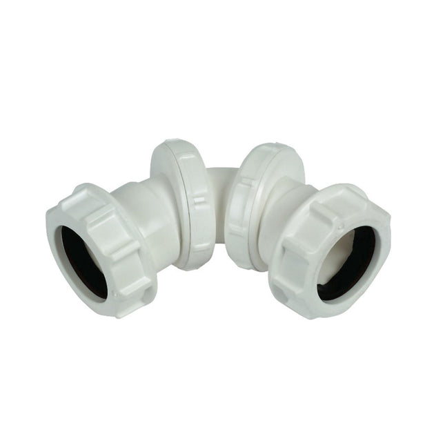 FloPlast Compression Waste Adjustable Bend 32mm White