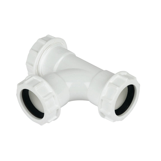 FloPlast Compression Waste Tee 32mm White