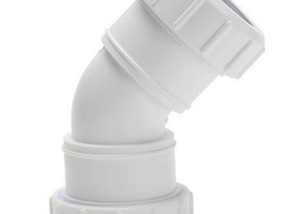 Fluidmaster Uni White Comp Waste 45 Elbow 40mm - ZB39411DB - Perfect for Plumbing