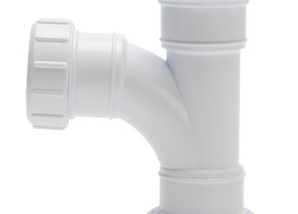 Fluidmaster Uni White Comp Waste Swept Tee 32mm - ZB39403DB - Perfect for Plumbing