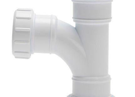 Fluidmaster Uni White Comp Waste Swept Tee 40mm - ZB39413DB - Essential for Plumbing