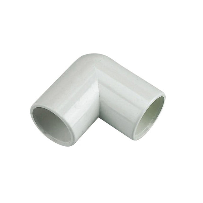 FloPlast White Overflow 90 Degree Bend 21.5mm