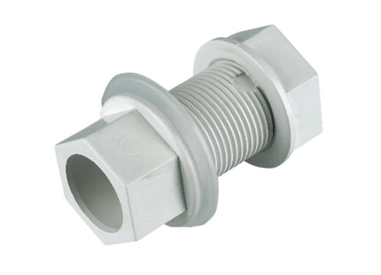 FloPlast Overflow Straight Tank Connector 21.5mm White