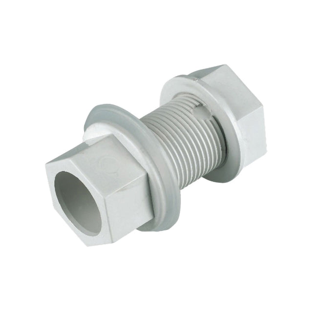 FloPlast Overflow Straight Tank Connector 21.5mm White