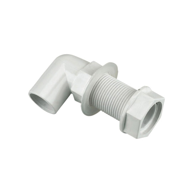 FloPlast Overflow Bent Tank Connector 21.5mm White