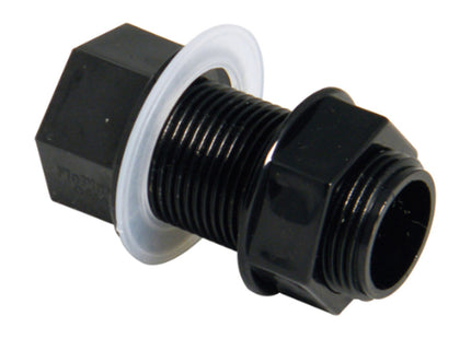 F-P Overflow Strt Tank Conn 21.5Mm Black - 431314 - Overflow Solutions
