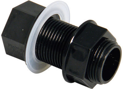 F-P Overflow Strt Tank Conn 21.5Mm Black - 431314 - Overflow Solutions