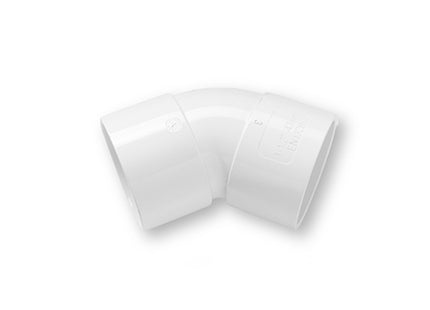 Primaplumb 40mm 45 Deg Obtuse Bend White - PRIMPWE4540WB