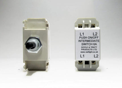 Varilight Intermediate Push-On/Off Switch Module Dummy Dimmer 6A Replacement Intermediate Push-On/Off Switch Module (Dummy Dimmer) 6A
