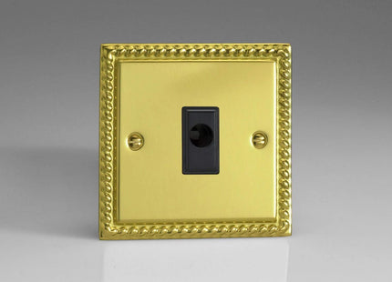 Varilight 16A Flex Outlet Plate Georgian Brass XGFOB