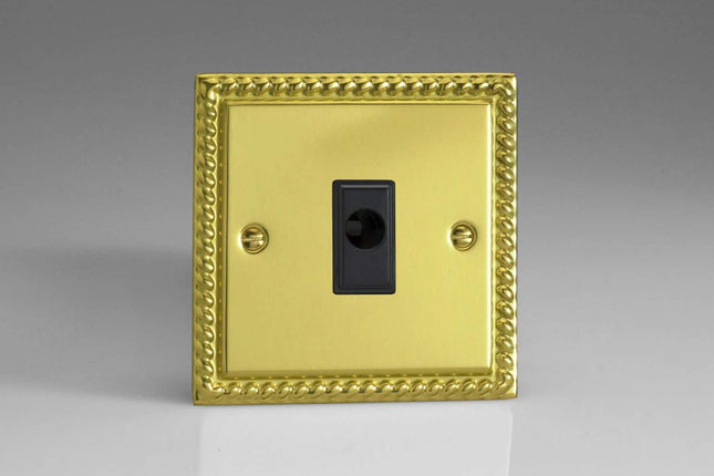 Varilight 16A Flex Outlet Plate Georgian Brass XGFOB