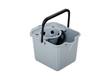 Addis Eco 100% Recycled Plastic Cleaning Mop Pail & Wringer, 12 litre, Light Grey, 518463