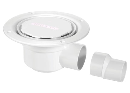Mcalpine 50mm Seal Shower Gully Contour - TSG52WHCON-NSC - Essential for Shower Drainage