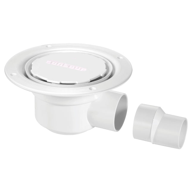 Mcalpine 50mm Seal Shower Gully Contour - TSG52WHCON-NSC - Essential for Shower Drainage