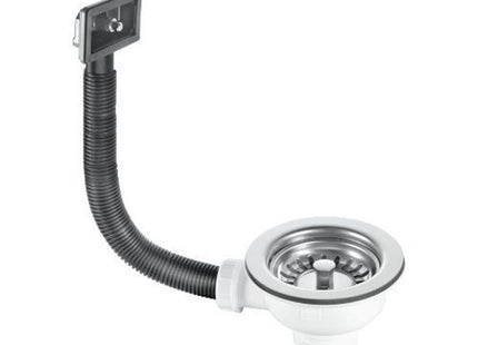 Mcalpine 1.1/2" Basket Strainer Waste + Rect O/Flow Grid