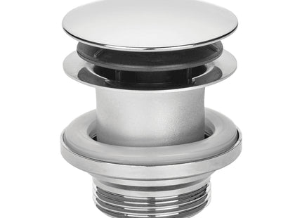 McAlpine Stainless Steel Dome Plastic Basin Waste Chrome Plated 1.25" Spring Loaded Mushroom CWP60-SSP