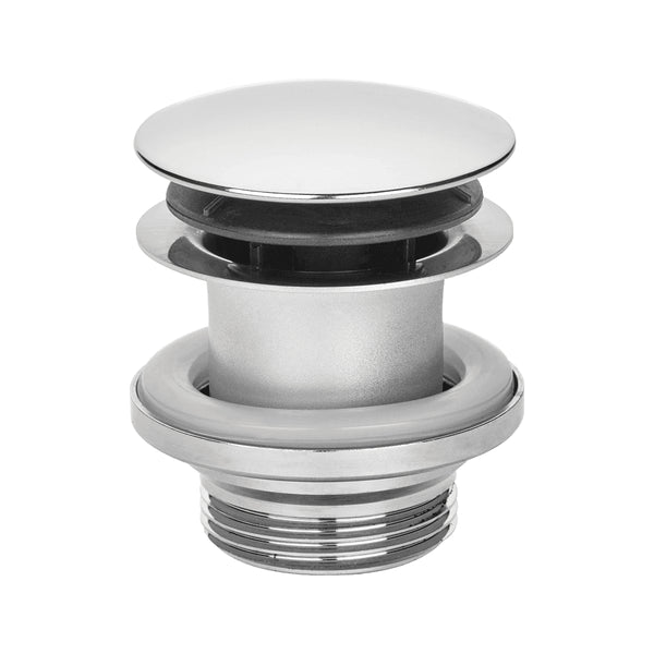 McAlpine Stainless Steel Dome Plastic Basin Waste Chrome Plated 1.25" Spring Loaded Mushroom CWP60-SSP