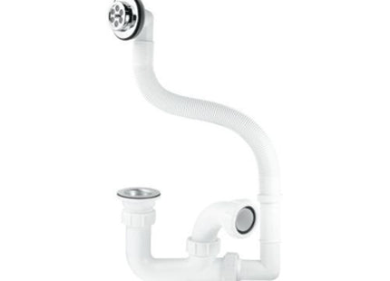 Mcalpine Bath Trap & Flexible O/Flow 75mm x 1.1/2" - FJ10WC