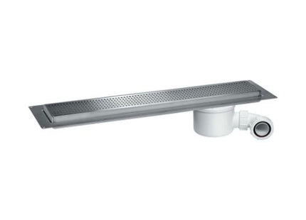 McAlpine 800mm Channel Drain - Brushed Grid Cover Plate