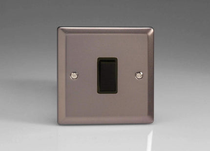 Varilight 1-Gang 20A Double Pole Rocker Light Switch Pewter XR20B