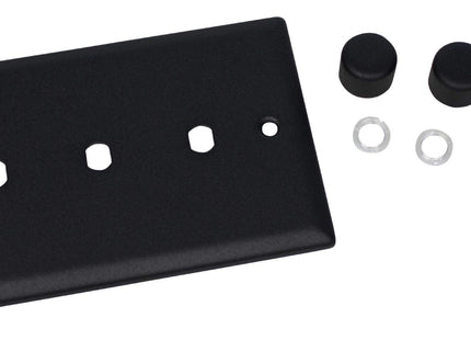 Varilight WYD3.MB Urban Matt Black 3 Gang Dimmer Plate Only + Dimmer Knobs