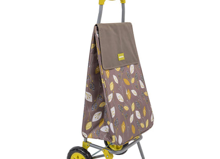 Sabichi Lemongrass 2 Wheel Shopping Trolley with Thermal Insulation Liner, 40 Liter Capacity, Multicolor