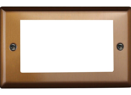 Varilight XYG4.BZ Urban Brushed Bronze DataGrid Twin Plate (4 DataGrid Spaces)