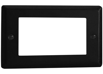 Varilight XYG4.MB Urban Matt Black DataGrid Twin Plate (4 DataGrid Spaces)