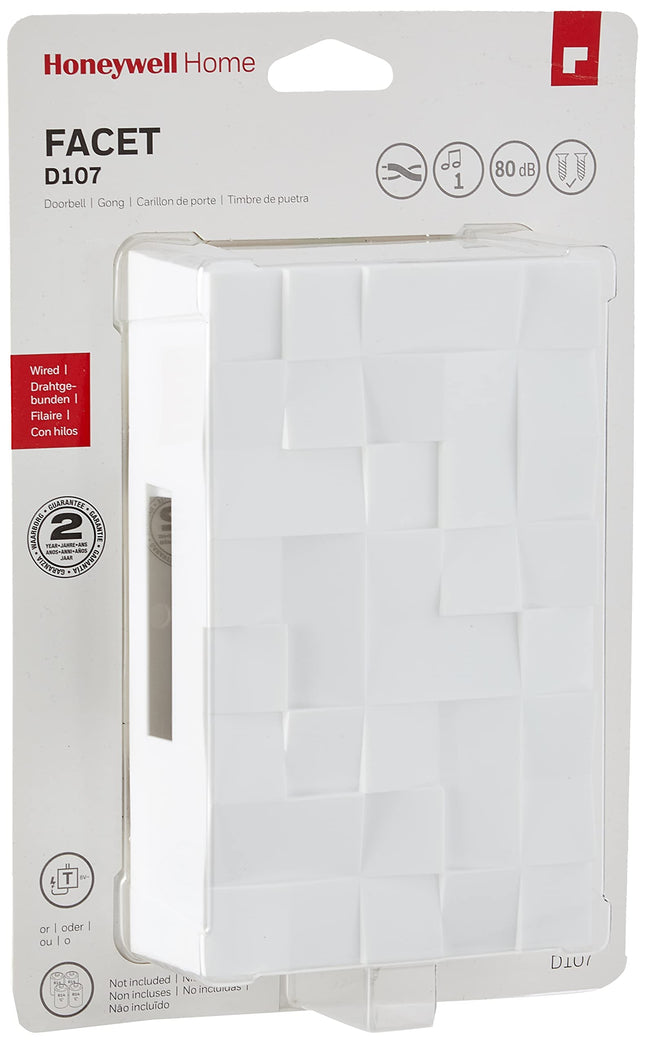 Honeywell Home D107 Facet Classic Wired Doorbell, Applicable