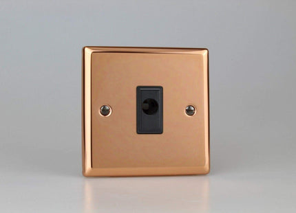 Varilight XYFOB.CU Urban Polished Copper 1-Gang 16A Flex Outlet Plate