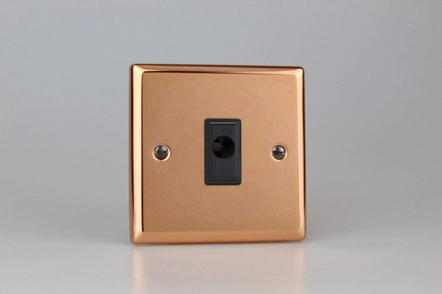 Varilight XYFOB.CU Urban Polished Copper 1-Gang 16A Flex Outlet Plate