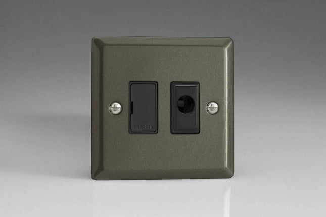 Varilight 13A Unswitched Fused Spur + Flex Outlet Graphite XP6UFOB