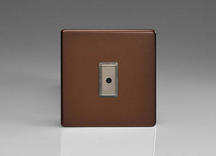 Varilight Eclique 2 1-Gang 1-Way Remote/Tactile Touch Control Master LED Dimmer Light Switch 1 x 0-100W (Max 10 LEDs) Mocha JDME101S