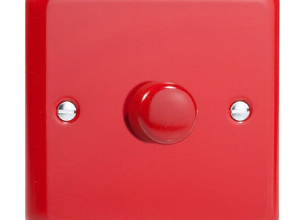 Varilight V-Pro Lily Pastel Pillar Box Red 4 Gang LED Trailing Edge Dimmer Switch 1 or 2 Way