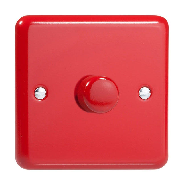 Varilight V-Pro Lily Pastel Pillar Box Red 4 Gang LED Trailing Edge Dimmer Switch 1 or 2 Way