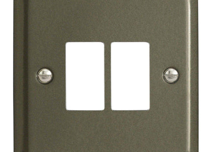 Varilight XPPGY2 Classic Graphite 2-Gang Grid Plate (Single Plate)