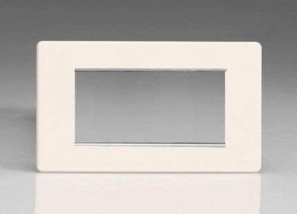 Varilight XDYG4S.PD Screwless Primed DataGrid Twin Plate (4 DataGrid Spaces)