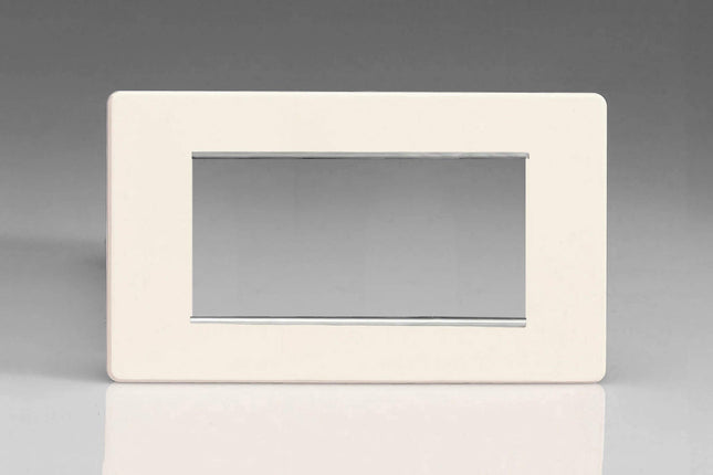 Varilight XDYG4S.PD Screwless Primed DataGrid Twin Plate (4 DataGrid Spaces)