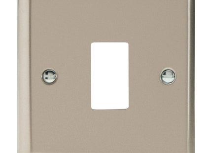 Varilight XNPGY1 Classic Satin Chrome 1-Gang PowerGrid Plate (Single Plate)