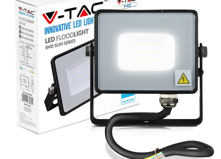 V-TAC Security Light 10W LED Floodlight, 800 Lumen LED Work Light, Waterproof IP65, Warm White 3000K Outdoor Lights for Garden, Patio, Driveway, Backyard, and more