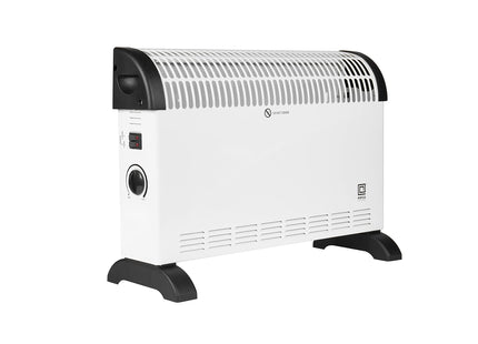 PIFCO 2KW White Convector Heater 3 Heat Settings, Free Standing Portable Electric Convector Heater Fast & Quick heating, Safe and Reliable for Home, Office, Hotel UK Plug