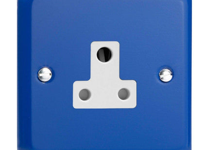 Varilight 1-Gang 5A Round Pin Plug Socket Reflex Blue XYRP5AW.RB