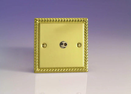 Varilight Classic Georgian Brass Satellite TV Socket (F-Type) XG8S