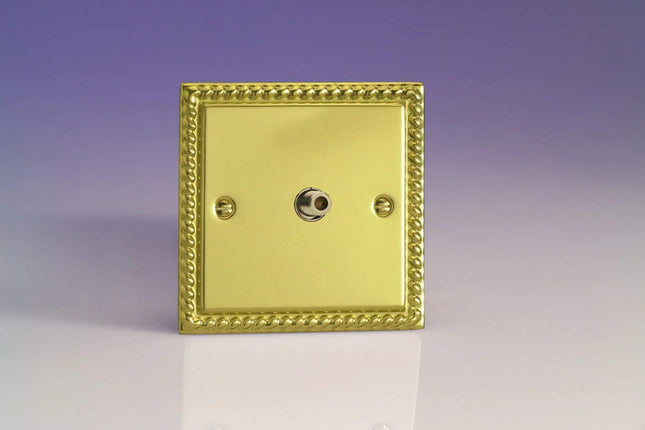 Varilight Classic Georgian Brass Satellite TV Socket (F-Type) XG8S