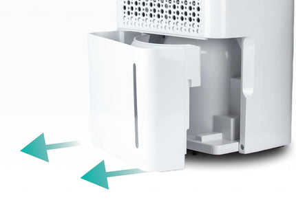 STATUS 12L Ultra-Quiet Dehumidifier, 220W Portable Moisture Remover with Night Mode, Laundry Dry Boost and LED Humidity Display for Bedroom Bathroom Laundry, White (DEHUMID-12L1PKB)