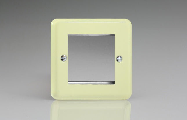 Varilight Single Size Data Grid Face Plate For 2 Data Modules, Classic Lily White Chocolate XYG2.WC