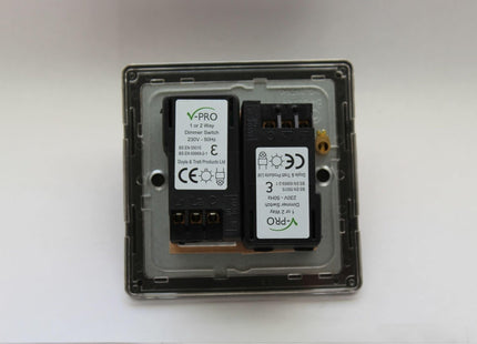 Varilight 2-Gang 2-Way Push-On/Off Rotary Led Dimmer 2 X 0-120W (1-10 Leds)